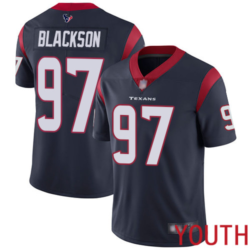 Houston Texans Limited Navy Blue Youth Angelo Blackson Home Jersey NFL Football 97 Vapor Untouchable